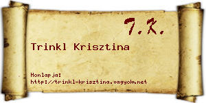 Trinkl Krisztina névjegykártya